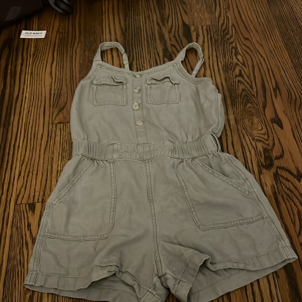 A camo green romper. Abercrombie kids